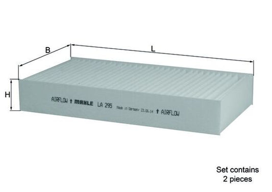 MAHLE LA 295/S Filtru, aer habitaclu