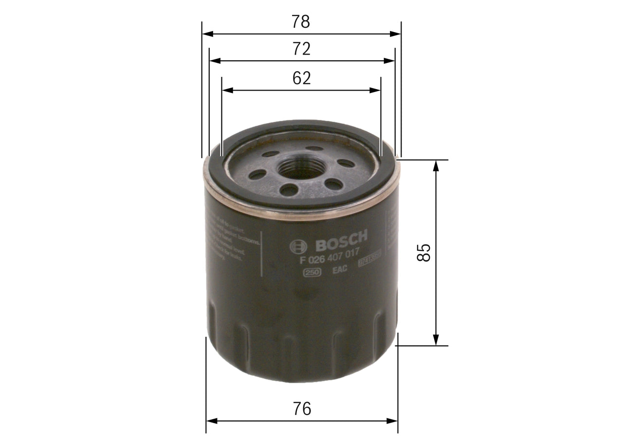 BOSCH F 026 407 017 Filtru ulei