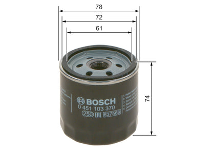BOSCH 0 451 103 370 Filtru ulei