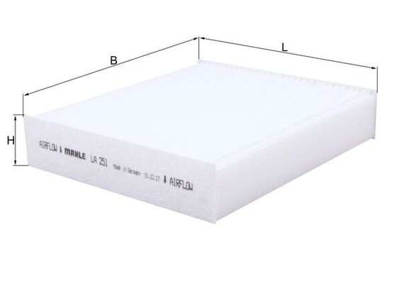 MAHLE LA 251 Filtru, aer habitaclu