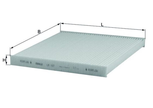 MAHLE LA 107 Filtru, aer habitaclu
