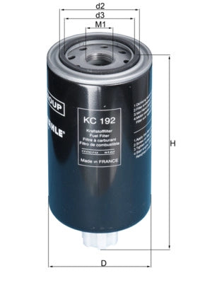 MAHLE KC 192 Filtru combustibil