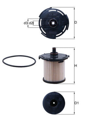 MAHLE KX 387D Filtru combustibil