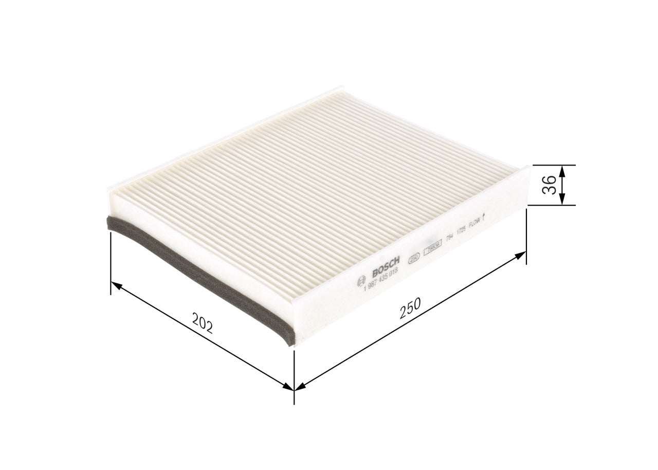 BOSCH 1 987 435 018 Filtru, aer habitaclu