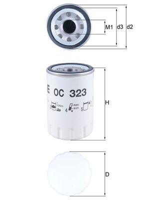 MAHLE OC 323 Filtru ulei