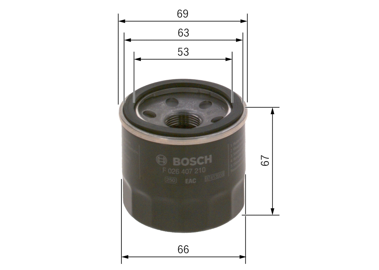 BOSCH F 026 407 210 Filtru ulei
