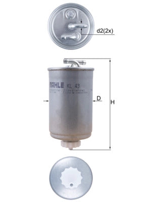MAHLE KL 43 Filtru combustibil