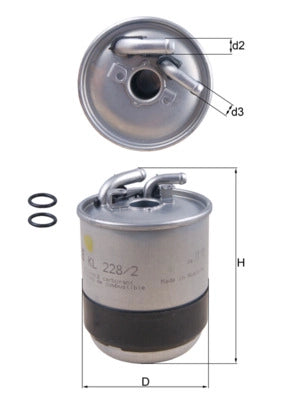 MAHLE KL 228/2D Filtru combustibil