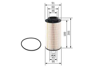 BOSCH F 026 402 033 Filtru combustibil
