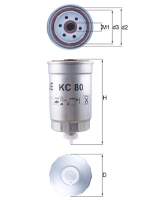MAHLE KC 80 Filtru combustibil