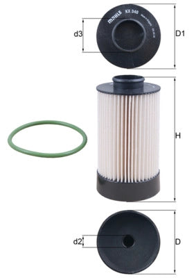 MAHLE KX 340D Filtru combustibil