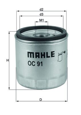 MAHLE OC 91D Filtru ulei