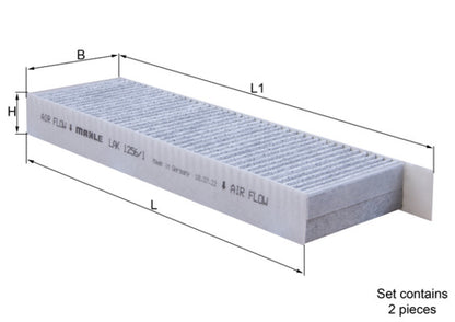 MAHLE LAK 1256/1/S Filtru, aer habitaclu