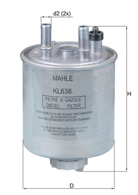 MAHLE KL 638 Filtru combustibil