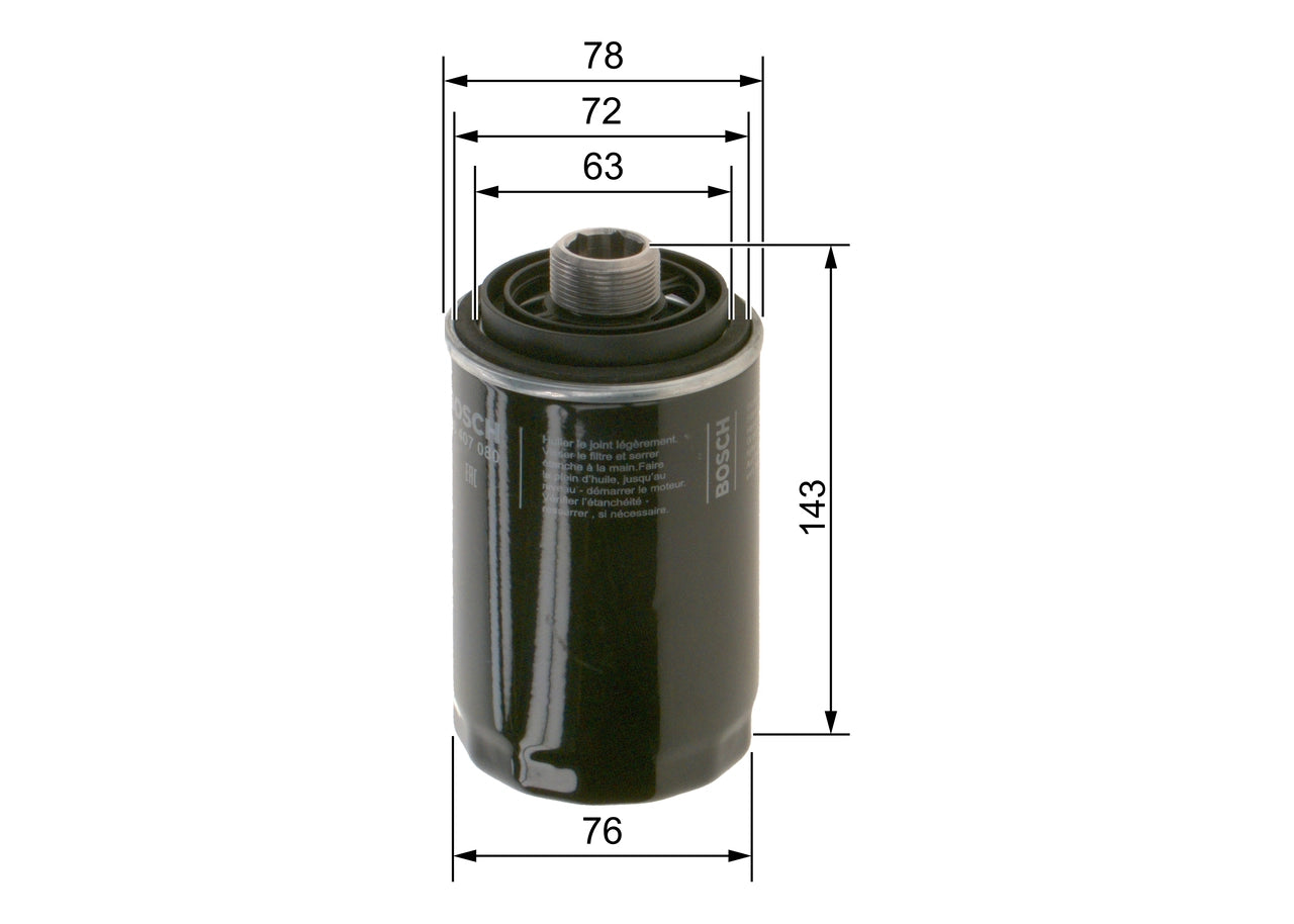 BOSCH F 026 407 080 Filtru ulei