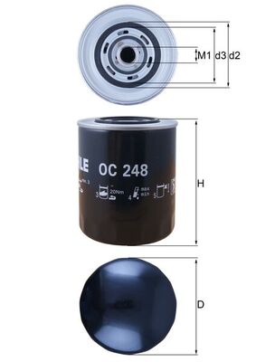 MAHLE OC 248 Filtru ulei