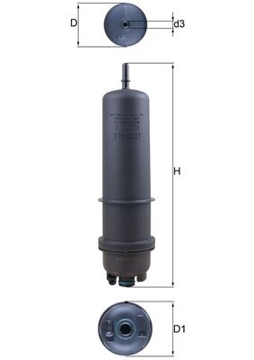MAHLE KL 872/7 Filtru combustibil
