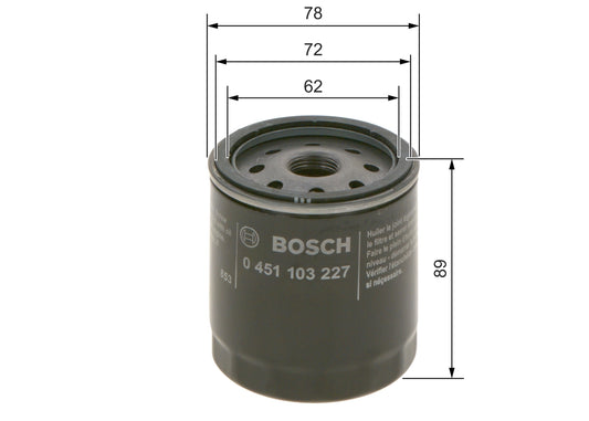BOSCH 0 451 103 227 Filtru ulei