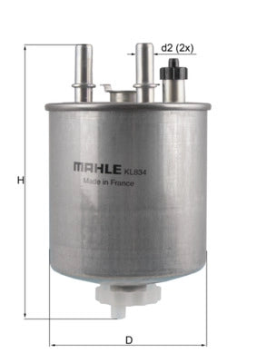 MAHLE KL 834 Filtru combustibil