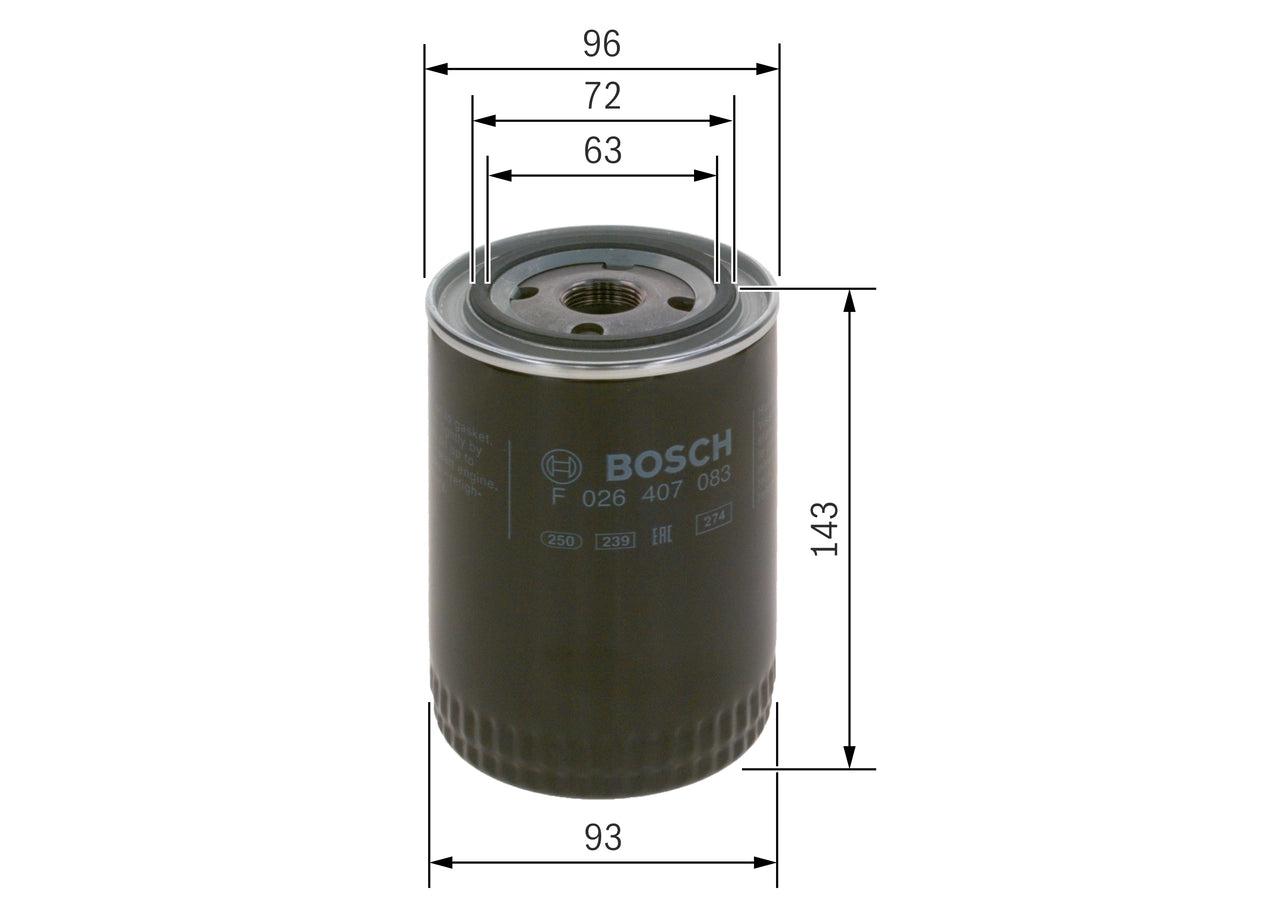 BOSCH F 026 407 083 Filtru ulei