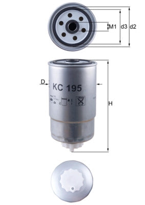 MAHLE KC 195 Filtru combustibil