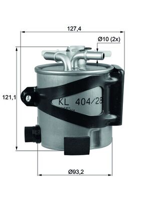 MAHLE KLH 44/25 Filtru combustibil