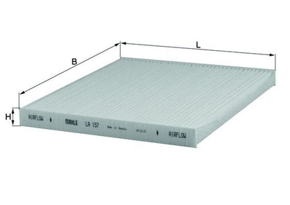 MAHLE LA 157 Filtru, aer habitaclu