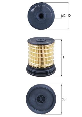 MAHLE KX 397 Filtru combustibil