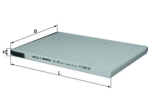 MAHLE LA 135 Filtru, aer habitaclu