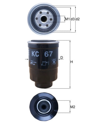 MAHLE KC 67 Filtru combustibil