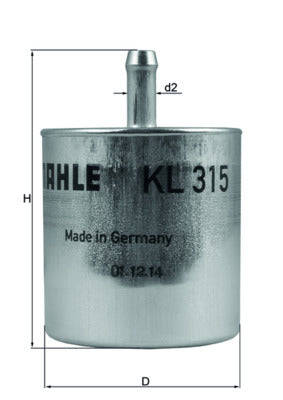 MAHLE KL 315 Filtru combustibil