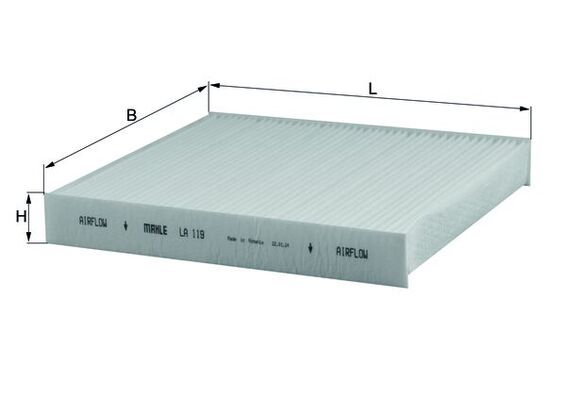 MAHLE LA 119 Filtru, aer habitaclu