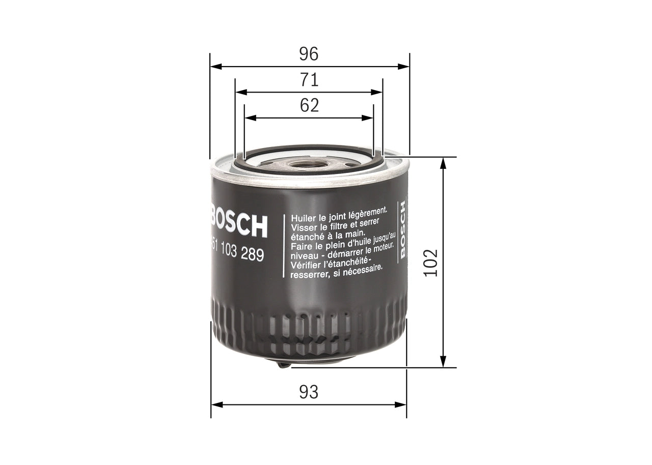 BOSCH 0 451 103 289 Filtru ulei