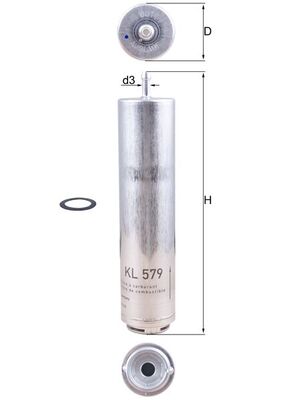 MAHLE KL 579D Filtru combustibil