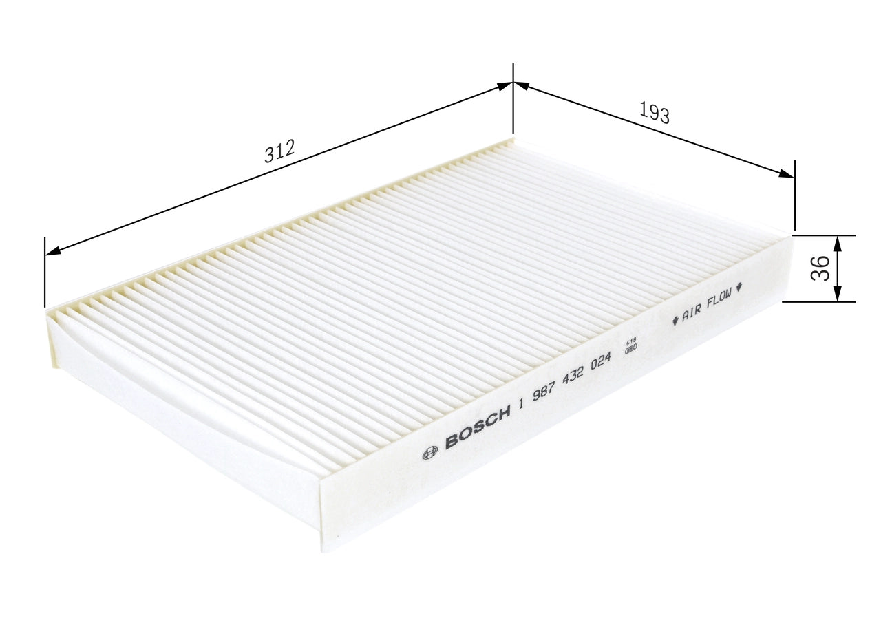 BOSCH 1 987 432 024 Filtru, aer habitaclu
