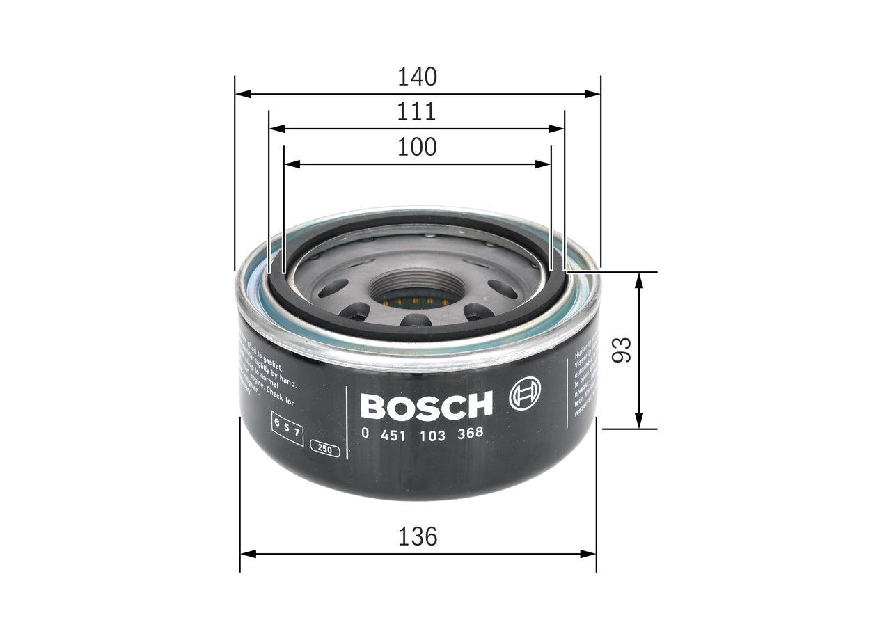 BOSCH 0 451 103 368 Filtru ulei