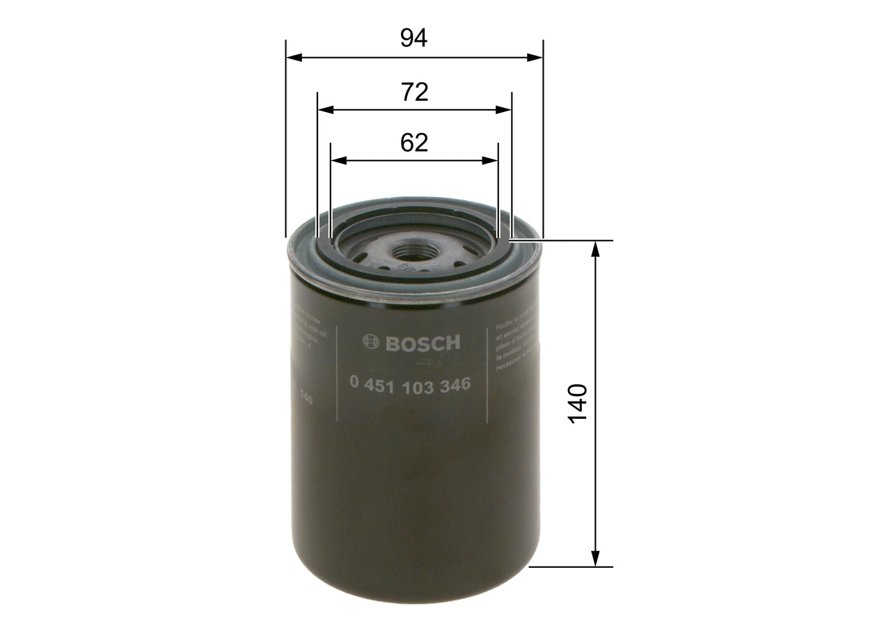 BOSCH 0 451 103 346 Filtru ulei