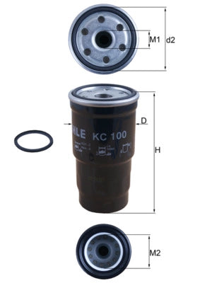 MAHLE KC 100D Filtru combustibil