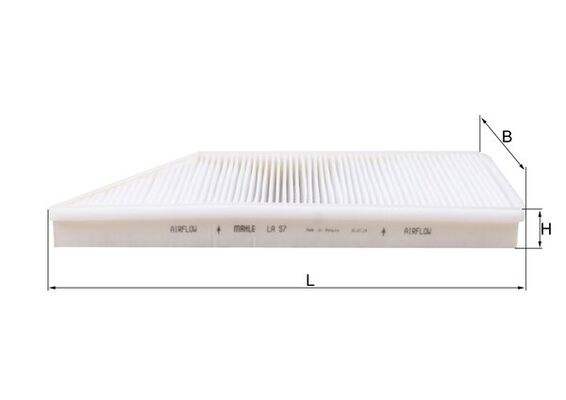 MAHLE LA 57 Filtru, aer habitaclu