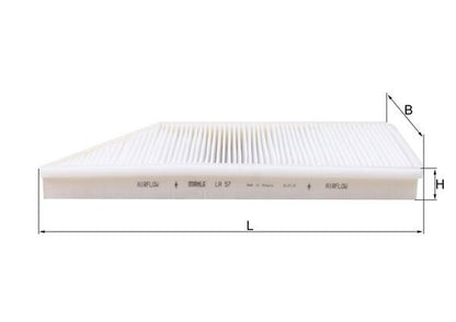 MAHLE LA 57 Filtru, aer habitaclu