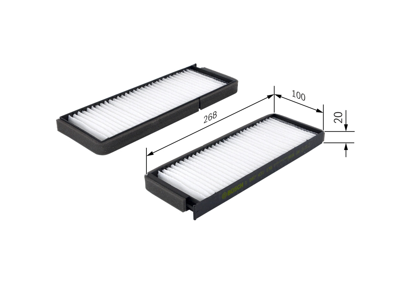 BOSCH 1 987 431 176 Filtru, aer habitaclu