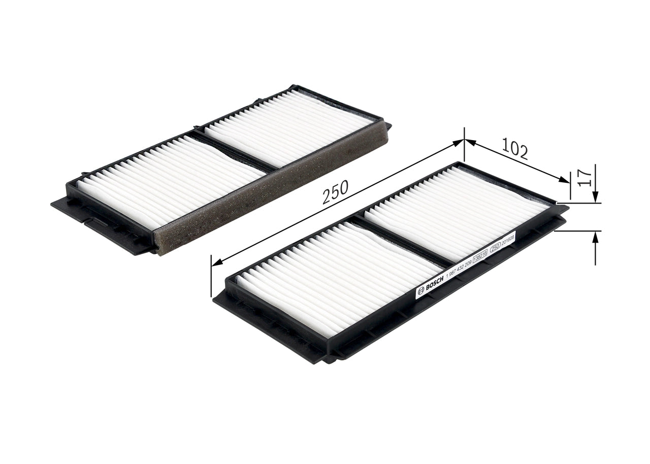BOSCH 1 987 432 209 Filtru, aer habitaclu