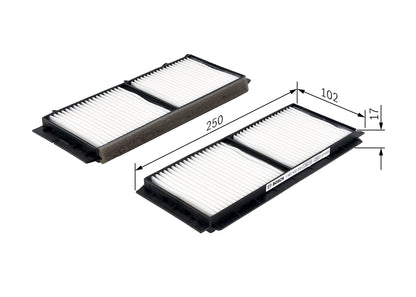 BOSCH 1 987 432 209 Filtru, aer habitaclu