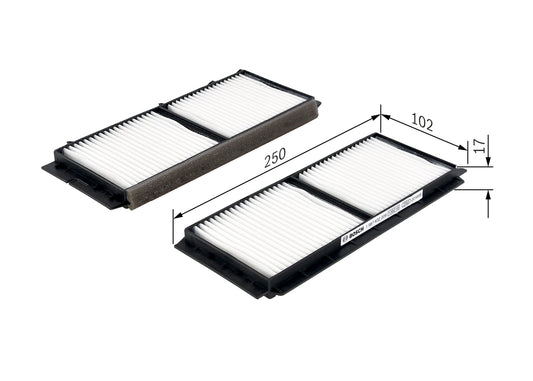 BOSCH 1 987 432 209 Filtru, aer habitaclu