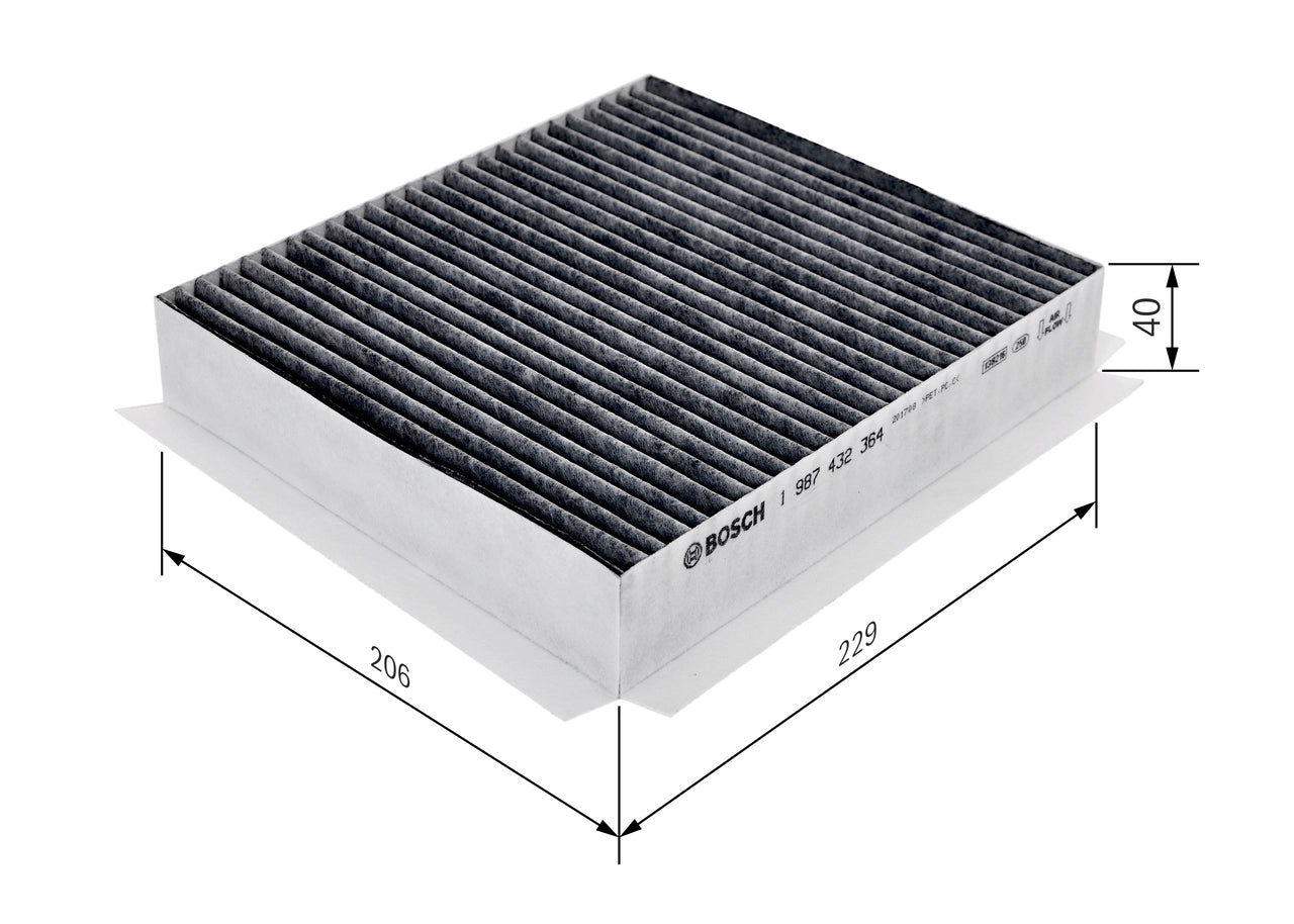 BOSCH 1 987 432 364 Filtru, aer habitaclu
