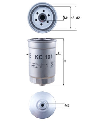 MAHLE KC 101 Filtru combustibil