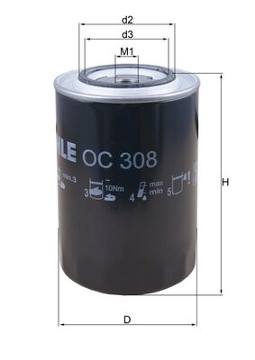 MAHLE OC 308 Filtru ulei