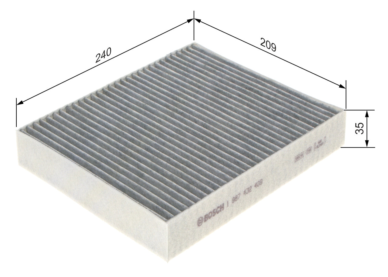 BOSCH 1 987 432 409 Filtru, aer habitaclu
