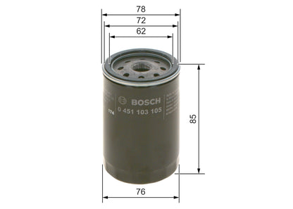 BOSCH 0 451 103 105 Filtru ulei