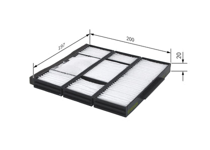 BOSCH 1 987 432 155 Filtru, aer habitaclu